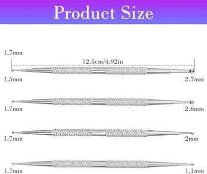 Packaging view of the authentic imported Shanrya Jeffdad double ended stainless steel dotting pen collection