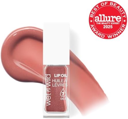 wet n wild Lip Oil - Lightweight, Non-Sticky, Hydrating & Nourishing Formula with 7 Conditioning Oils, Vegan & Cruelty-Free - Cocoa Rose - Image 3