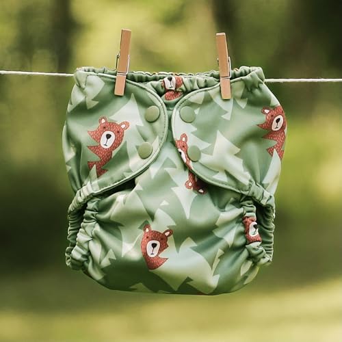 Esembly waterproof diaper cover interior view for leak protection
