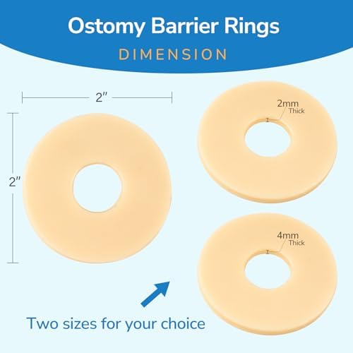 Two millimeter thickness medical grade hydrocolloid adhesive ostomy rings
