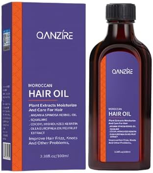 Purple hair volumizing oil product packaging showing natural plant formula details