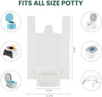Toddler travel potty with disposable liner installed