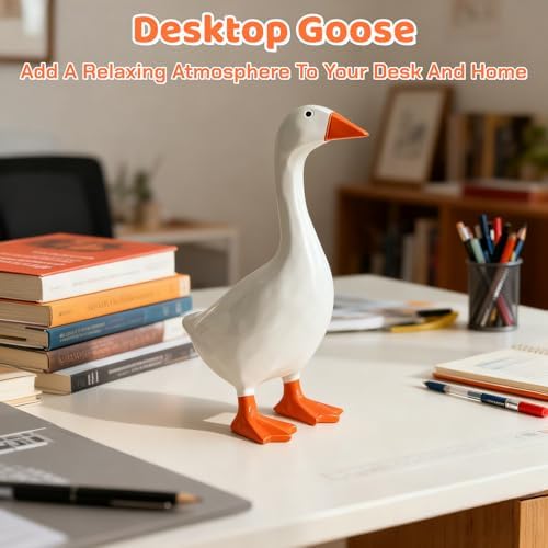 Sjzdzsw decorative goose placed on a bookshelf