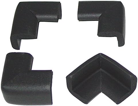KidKusion black impact absorbing guard installed on office desk corner