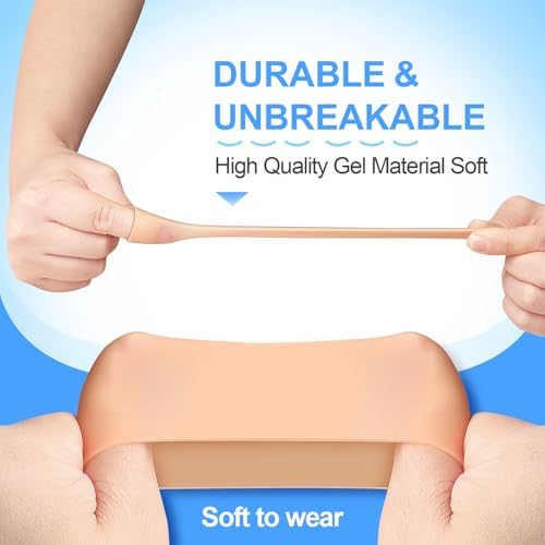 Close up of a person wearing a Ghzaocu gel finger protector on their index finger.