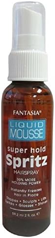 Fantasia Liquid Mousse travel size super hold spritz bottle for professional hair sculpting