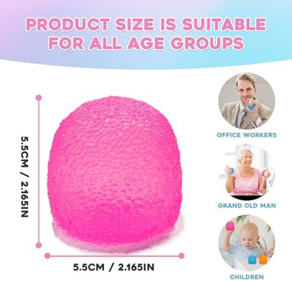 AuraGlaze gumdrop sensory squeeze ball showing its compact pocket size