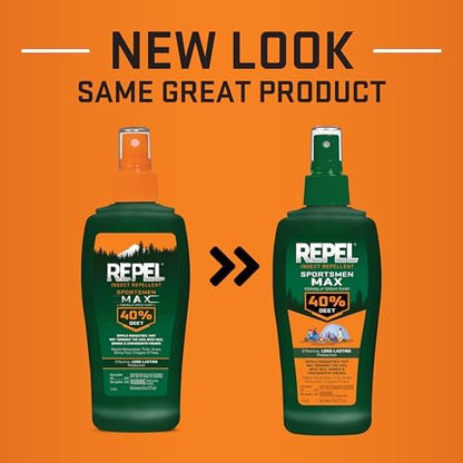Repel forty percent DEET mosquito spray six fluid ounce twin pack packaging details