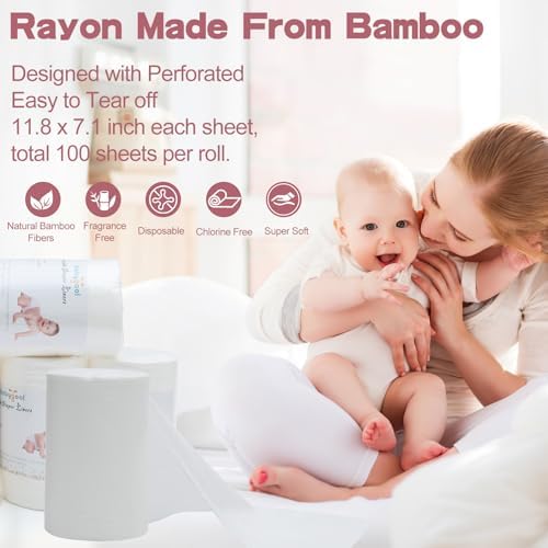 Babygoal bamboo fiber diaper liners showing soft texture