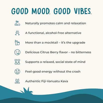 Portable travel friendly kava krave nootropic energy stick packs held in hand illustrating ease of daily use at work or home.
