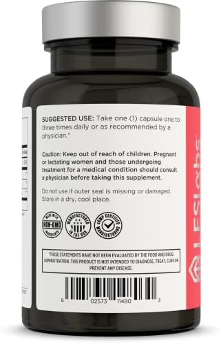 Sixty dietary capsules container of LES Labs Insulin Health for glucose metabolism