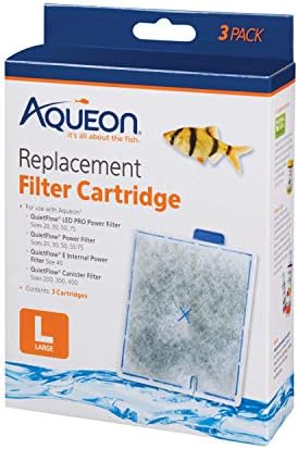 Aqueon large size three pack filter cartridges box layout