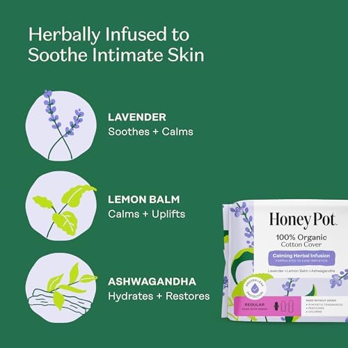 Organic cotton cover pads with lavender and ashwagandha infusion for sensitive skin