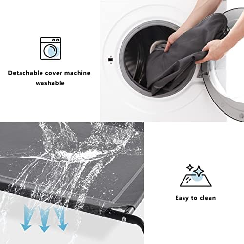 WESTERN HOME Cooling Elevated Dog Bed for Large Dogs, Portable Indoor & Outdoor Raised Dog Bed with Breathable Mesh, Chew Proof Pet Hammock Cots with Removable and Waterproof Bolsters - Image 7