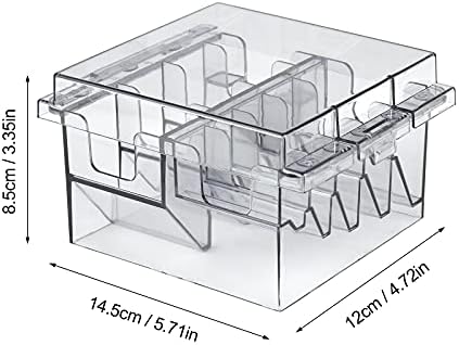 Top down perspective of ERYUE professional salon blade storage case with dustproof lid open