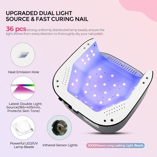 Lavinda professional nail dryer displaying four touch timer settings on digital screen