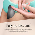 Cora Charcoal Disc showing the patented finger groove for easy removal.