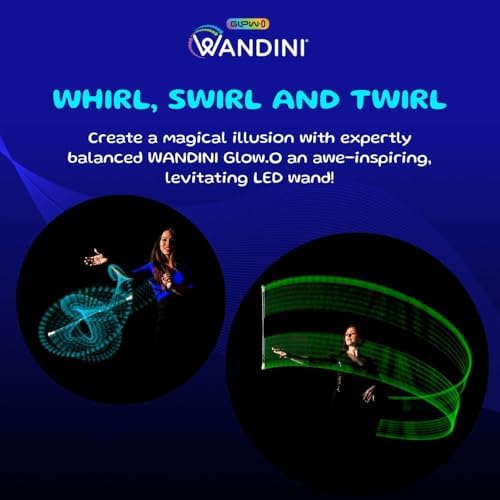 Wandini LED levitation wand being used for flow arts performance