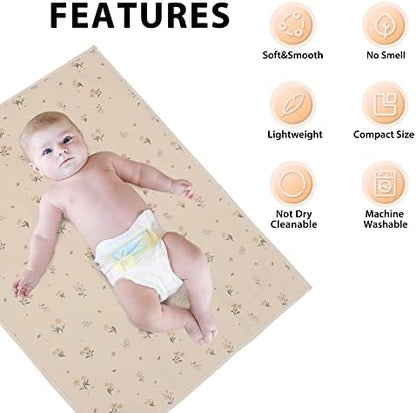 Parent using Phoebus Baby wipeable changing pad