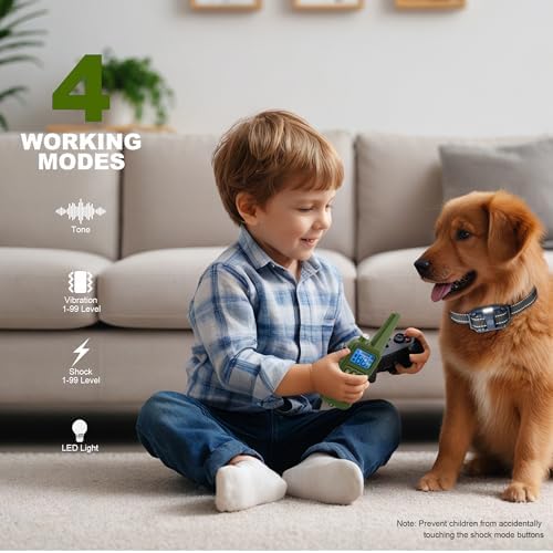 Heaflex remote transmitter displaying the digital LCD screen and channel selection buttons for pet training.