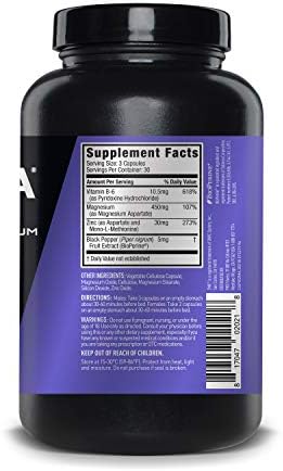 Side view of JYM ZMA recovery supplement bottle showing brand authenticity details