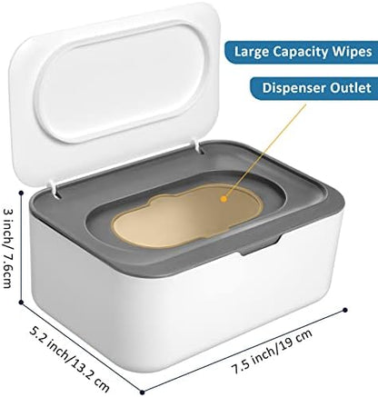 Close up of Sumind refillable wipes container with sealing lid