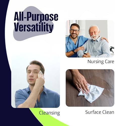 MedStar incontinence shower alternative wipes displaying the nine by twelve inch dimensions.