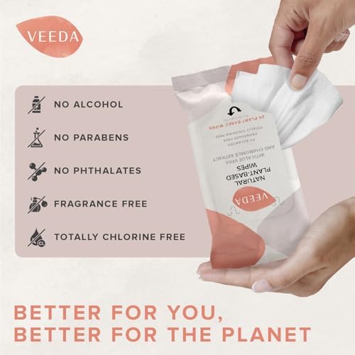 Fragrance-free and chlorine-free feminine wipes for daily use.