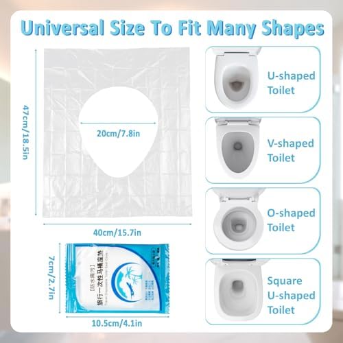 An open individually wrapped packet showing the unfolded waterproof plastic shield surface.