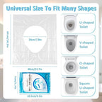 An open individually wrapped packet showing the unfolded waterproof plastic shield surface.