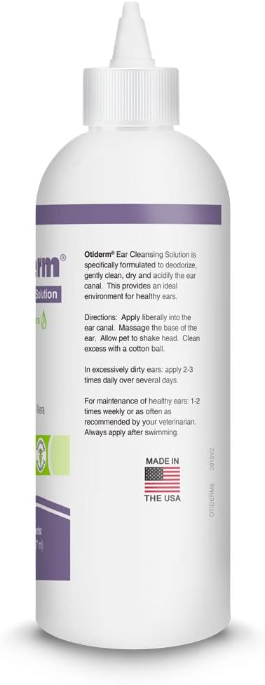 Ear Cleansing Solution with Aloe Vera for Dogs & Cats, Anti-Irritant Formula with Neutral pH and Aloe Vera, Deodorize & Gently Clean - 8 fl oz - Image 9