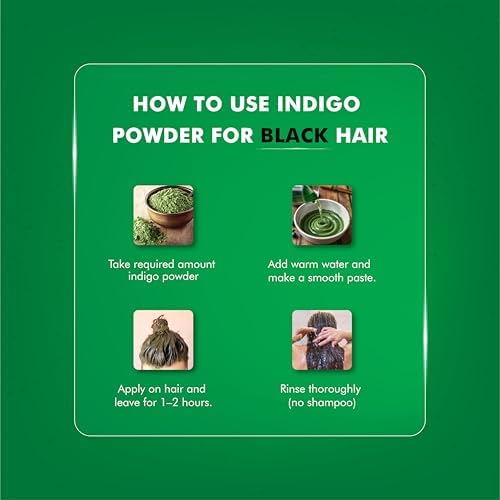 H&C herbal ingredients expert natural indigo powder packaging showcasing clear side labels