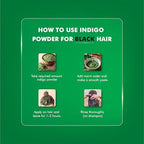 H&C herbal ingredients expert natural indigo powder packaging showcasing clear side labels