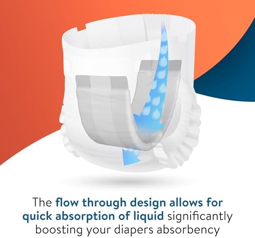 Inspire adult diaper inserts laid out flat illustrating the extra-long contoured design.