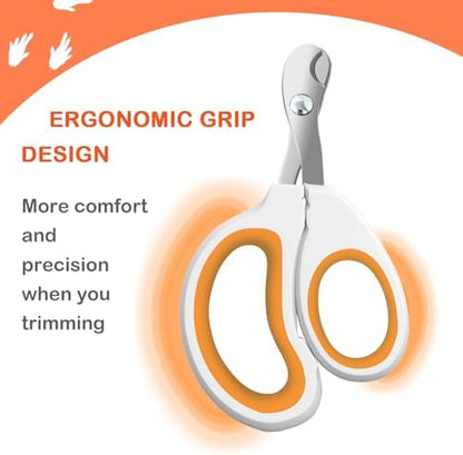 GUNEDD small animal toe nail clipper showing close up of angled cutting edges