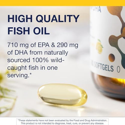 International Fish Oil Standard certified omega three fatty acids packaging side view.