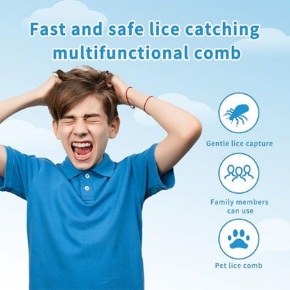 Four piece pack of plastic lice combs for dandruff and flea removal