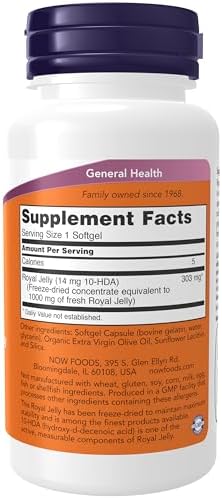Now Foods Royal Jelly 1000mg, 60 Softgels - Image 3