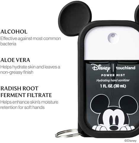 Touchland & Disney Special Edition Hand Sanitizer + Mist Case, Scented & Stylish Hydrating Sanitizer Spray Bundle, Travel Size, Dye Free - Image 5