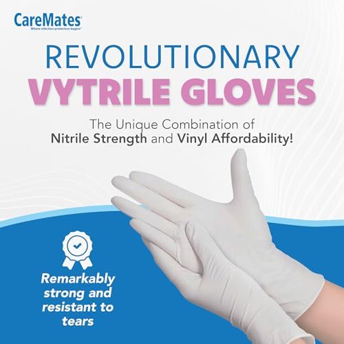Disposable latex free powder free blue exam gloves for medical use