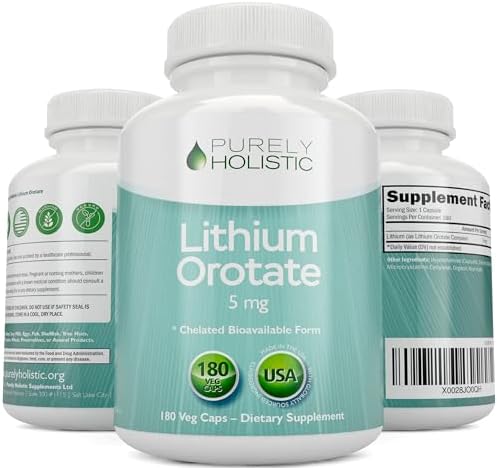 Purely Holistic Lithium Orotate daily wellness supplement packaging