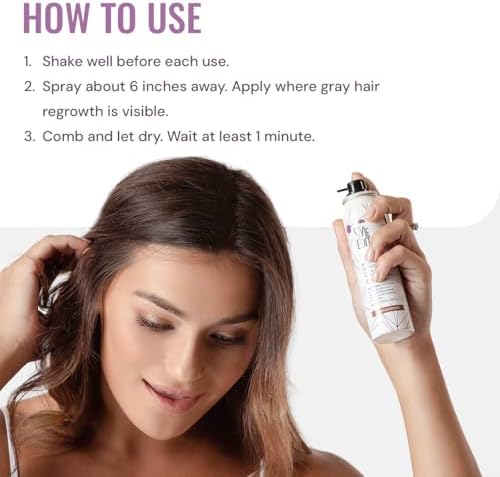 Style Edit Dark Brown root touch up spray showing two ounce product size information label