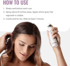 Style Edit Dark Brown root touch up spray showing two ounce product size information label
