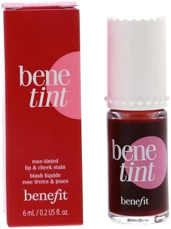 Benefit Cosmetics rose tinted cheek stain texture swatch on hand