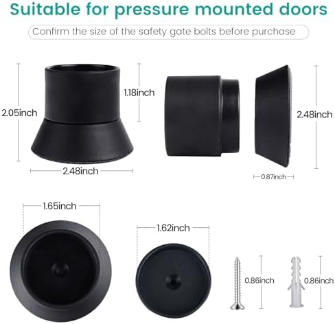 Mumeasy child safety gate extension kit installed on a pressure mounted door gate