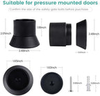 Mumeasy child safety gate extension kit installed on a pressure mounted door gate