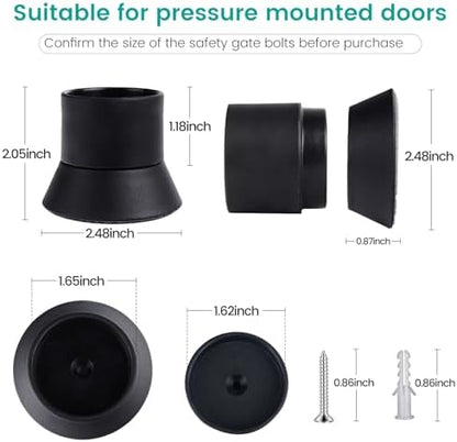 Mumeasy child safety gate extension kit installed on a pressure mounted door gate