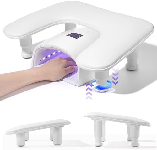 Quaferen nail arm rest showing adjustable leg height mechanism