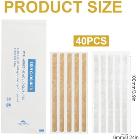 Breathable sterile strips packaging highlighting the hypoallergenic non-woven material details for emergency wound care.