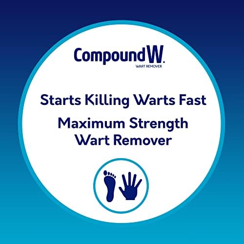 Compound W 0.31 Fluid Ounce bottle showing ingredients and usage directions for common warts.